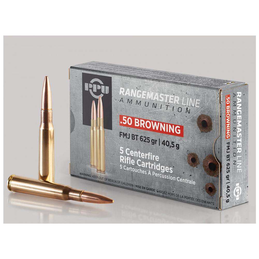 Ammunition TR&Z USA Trading Corp. 11994 ft lbs 50BMG PPU PPRM50M     .50 BMG 625 FMJ   RNGMSTR   120 RD